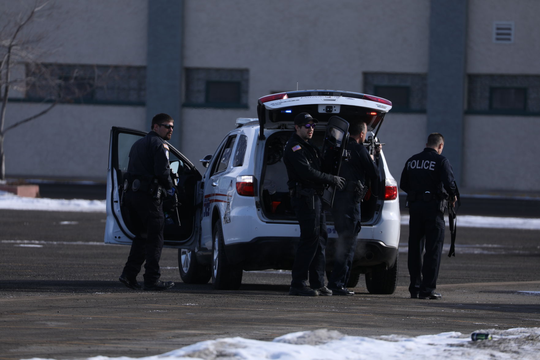 Police arrive on scene